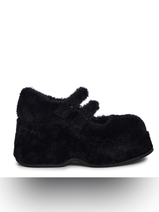 Dolls Kill Shoes - Dolls Kill Delia’s THEATER GEEK Fur PLATFORM MARY JANES - BLACK NWT size 9